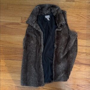 Chico's Dark Brown Faux Fur Vest